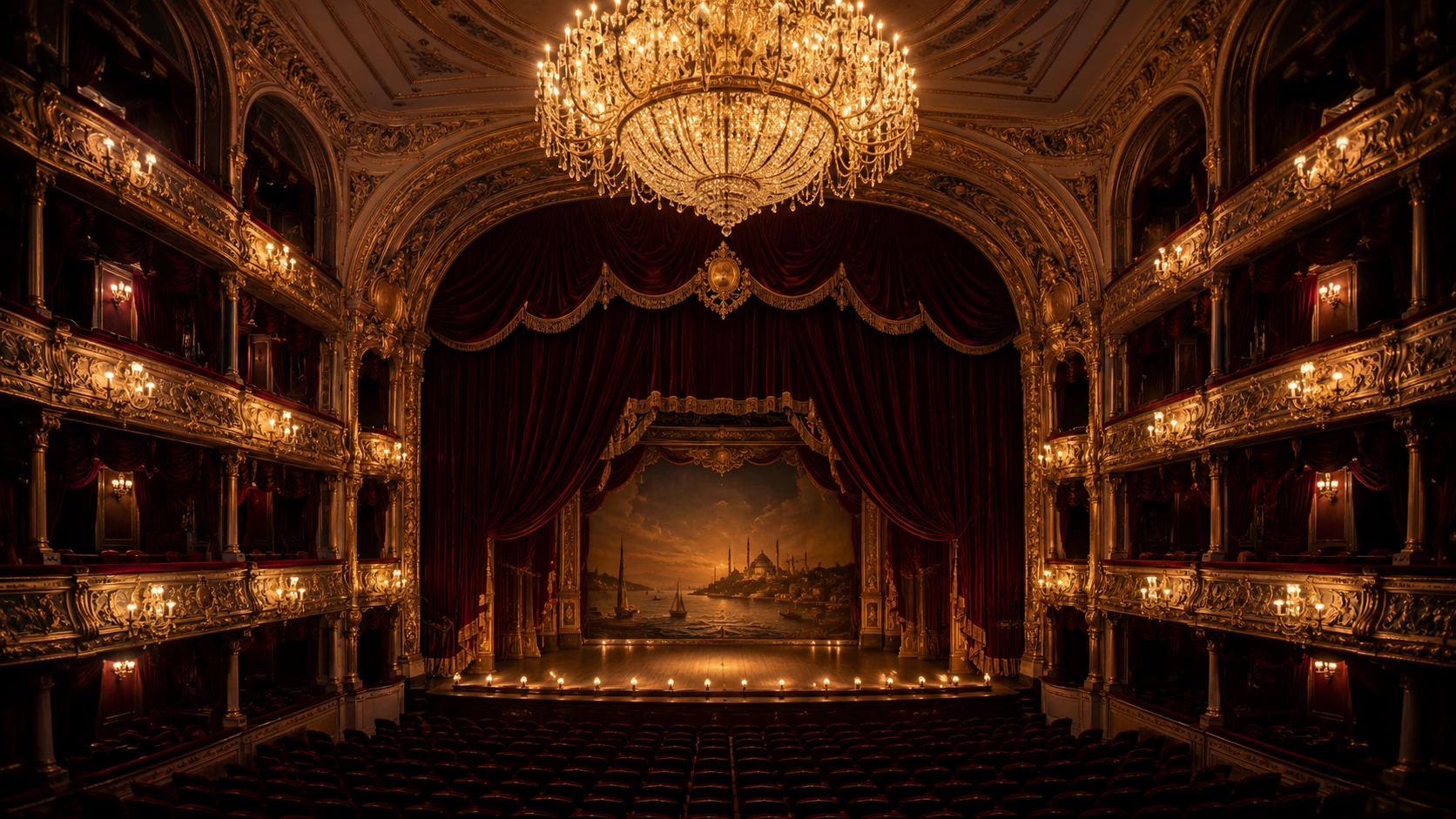 Teatro Pera tarihi tiyatro salonu